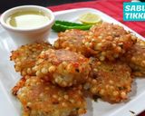 A picture of step 9 of Sabudana Tikki.