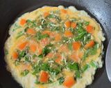 Foto langkah ke 4 dari resep Cheesy Spinach Omelette.