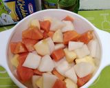 Foto langkah ke 1 dari resep Salad Buah Matcha.