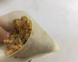 A picture of step 2 of Qeemay k Samosay (How to wrap samosa step by step).