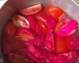 Foto langkah ke 2 dari resep Saos tomat kulit buah naga.