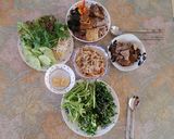 Hình bước làm 3 của món Bún cá và bánh đa cua mua sẵn tại Hàn ♥