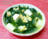 Hình bước làm 7 của món Canh rong biển ngao hoa đậu hũ 바지락미역국