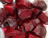 A picture of step 1 of Beetroot Firni.