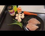 A picture of step 1 of Chicken Steaks with Mushroom Sauce.