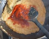 A picture of step 5 of Paneer Kolhapuri masala.
