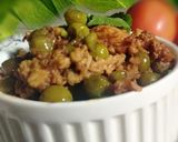 A picture of step 7 of Qeema matar.