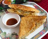 A picture of step 7 of Mayo-Schezwan-Potato Toasted Sandwich.