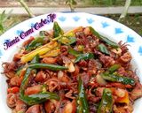 Foto langkah ke 5 dari resep Cumi Cabe Ijo.