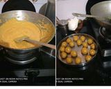 A picture of step 7 of Besan Ladoo.