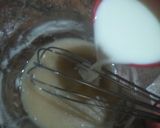 A picture of step 3 of Eggless Marble Cake.