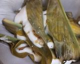 A picture of step 3 of Turmeric leaves Pitha.