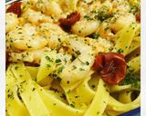 Une image de l'étape 6 de Tagliatelles aux crevettes 🍤.