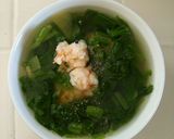 Hình bước làm 4 của món Canh cải xanh nấu tôm