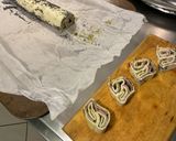 Une image de l'étape 5 de Palmiers feuilletés au pesto de cresson, jambon blanc et pavot bleu.