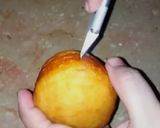 A picture of step 7 of Donuts bun with mango curd filling.