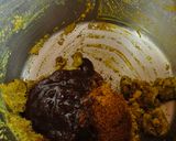 A picture of step 6 of Maharashtrian Bharli Vangi in Pressure Cooker.