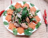 Hình bước làm 3 của món Rau củ xào thịt ba rọi