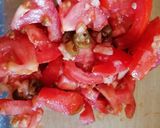 A picture of step 1 of Breakfast salsa.