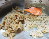 A picture of step 4 of Farfalle Pasta in Cheesy White Sauce.