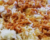 Foto del paso 3 de la receta: Huevos revueltos con tomate frito y arroz blanco