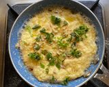 A picture of step 4 of Moong Dal Chilla.