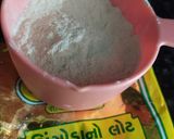 A picture of step 1 of Singhara atta dry fruits halwa.