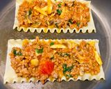 Hình bước làm 3 của món Lasagna sốt thịt bò ba lớp bằng chảo chống dính