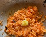 A picture of step 4 of Kesari Bhat.