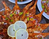 Foto langkah ke 4 dari resep Udang Bakar Jimbaran with Sambal Dabu-dabu.