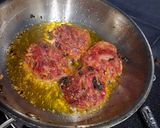 A picture of step 7 of Beetroot tikki.