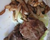 A picture of step 2 of Ribeye Steak onions and mushrooms. With homemade Chips 😀.