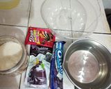 Foto langkah ke 1 dari resep Puding coklat oreo simpel.