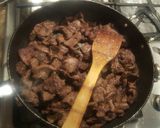 A picture of step 7 of Beef Steaks with Guajillo Chiles, Carrots, and Nopales.