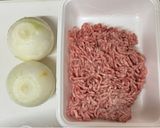 A picture of step 1 of My Mom’s Meat Omelette for Obento lunch box.