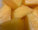A picture of step 1 of Musk melon punch.