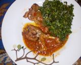 A picture of step 5 of Duck stew with boiled mchicha....
