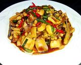 Foto langkah ke 8 dari resep Cumi Saus Teriyaki.