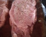 A picture of step 6 of Cyprus army Pork chop for my Colonel (baked) πριζόλα.