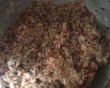 A picture of step 6 of Beef pilau served with kachumbari.