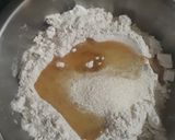 A picture of step 4 of Puri, Aloo Posto, and Halwa.