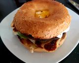A picture of step 6 of My Breakfast Bagel Sandwich, Portobello Mushroom 🥑 + 🥚 😍.