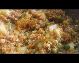 A picture of step 9 of Veg keema (soya granules).