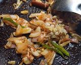 A picture of step 2 of Peshawari sprouted chana masala.