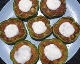 A picture of step 5 of Capsicum Tikki Chaat.