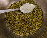 A picture of step 1 of Green Moong Chilla.