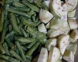 Foto langkah ke 1 dari resep Sayur Lodeh (Kacang Panjang, Terong, Labu Siam, dan Tahu).