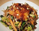 A picture of step 6 of Vickys Teriyaki Salmon Stir-Fry, GF DF EF SF NF.