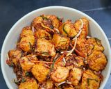 Gambar langkah 5 resipi Lontong goreng.