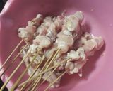 Foto langkah ke 4 dari resep Sate Ayam Kacang Simple (Homemade/ Pakai Teflon).